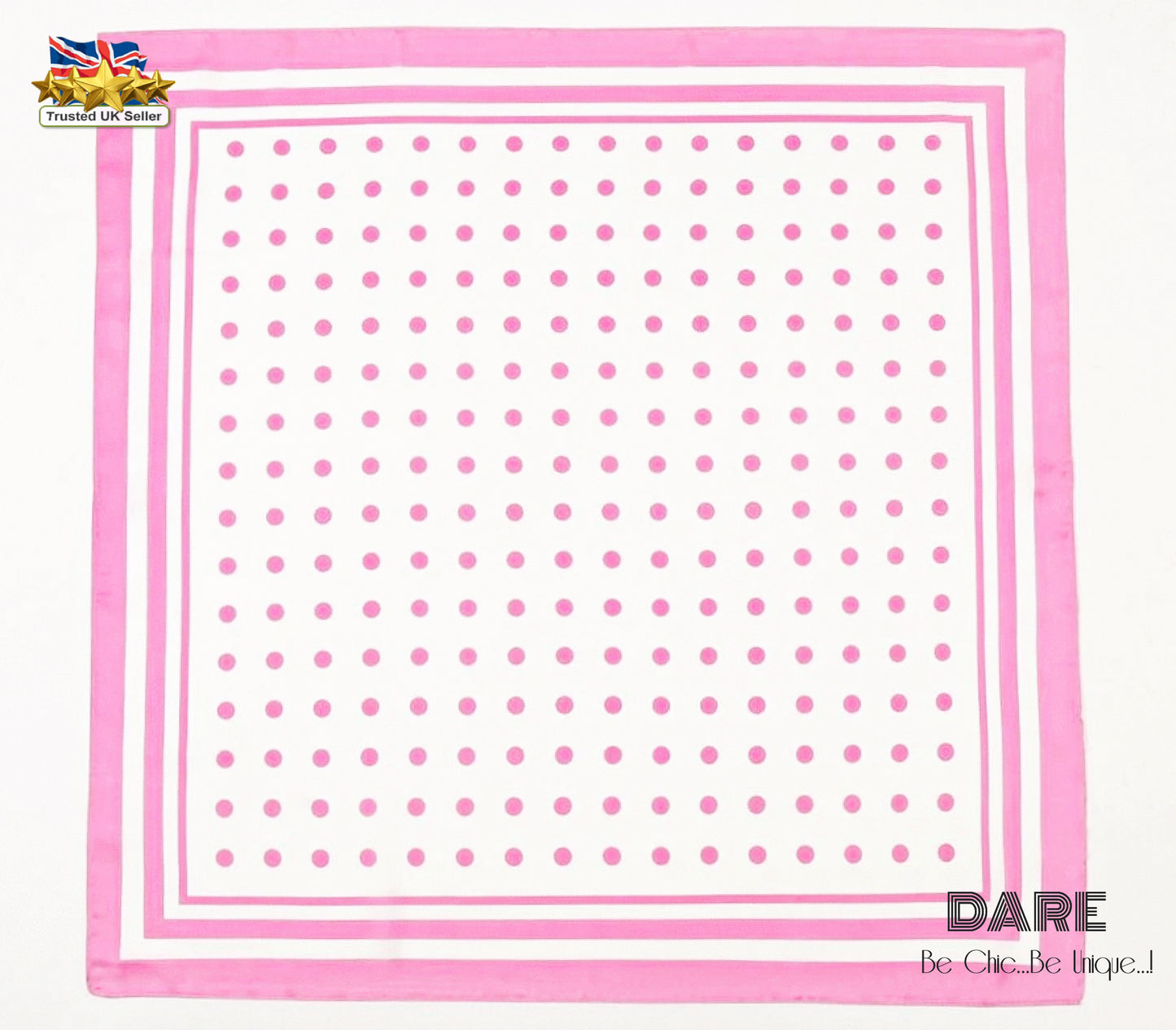 Polka Dots scarf,Polka Dots Bandana,Pin-Up Girl Scarf,Pink Polka Dots scarf,Polka Dots white scarf,Polka dots Pink scarf