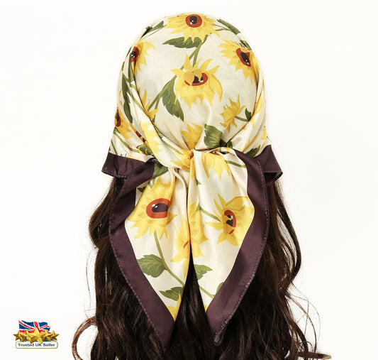 Showers Scarf,Sun Flowers Scarf,Flowers Scarves,Floral Print Scarf,Sun Flower Bandana,Sun Flower Headscarf,Floral print hijab,Yellow scarf