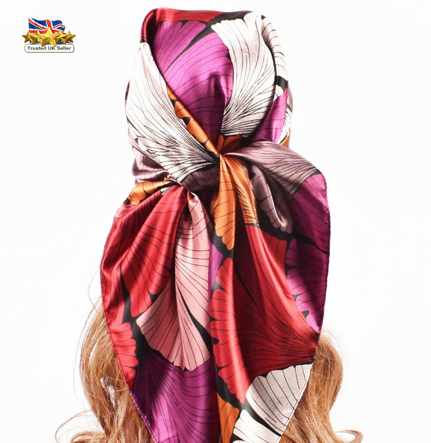 Magenta Women Scarf,Fuchsia Women Scarf,Flowers scarf,Leafs Print scarves,Red Silk Scarf,Tropical Leafs Scarf,Asian print scarf,Leafs Hijab
