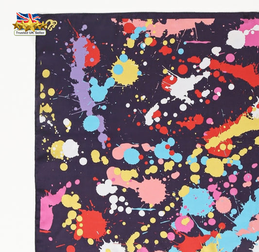 Scarf,Navy Scarf,Rainbow Scarf,Dots Scarf,Multicolour Scarf,Navy scarves,Navy Bandana,Gift for artist,Hippie scarf,Hippie bandana