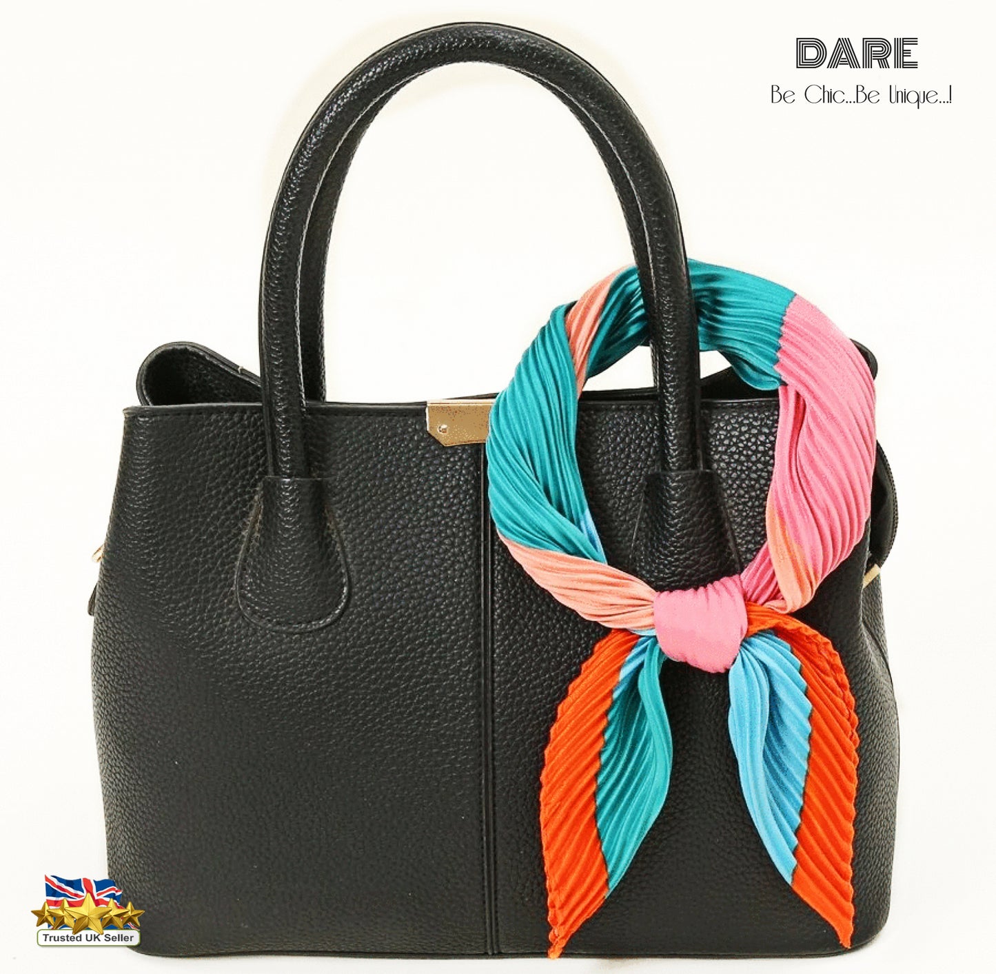 🌈 Rainbow Geometric Pattern Scarf – Statement Style with a Bold Edge