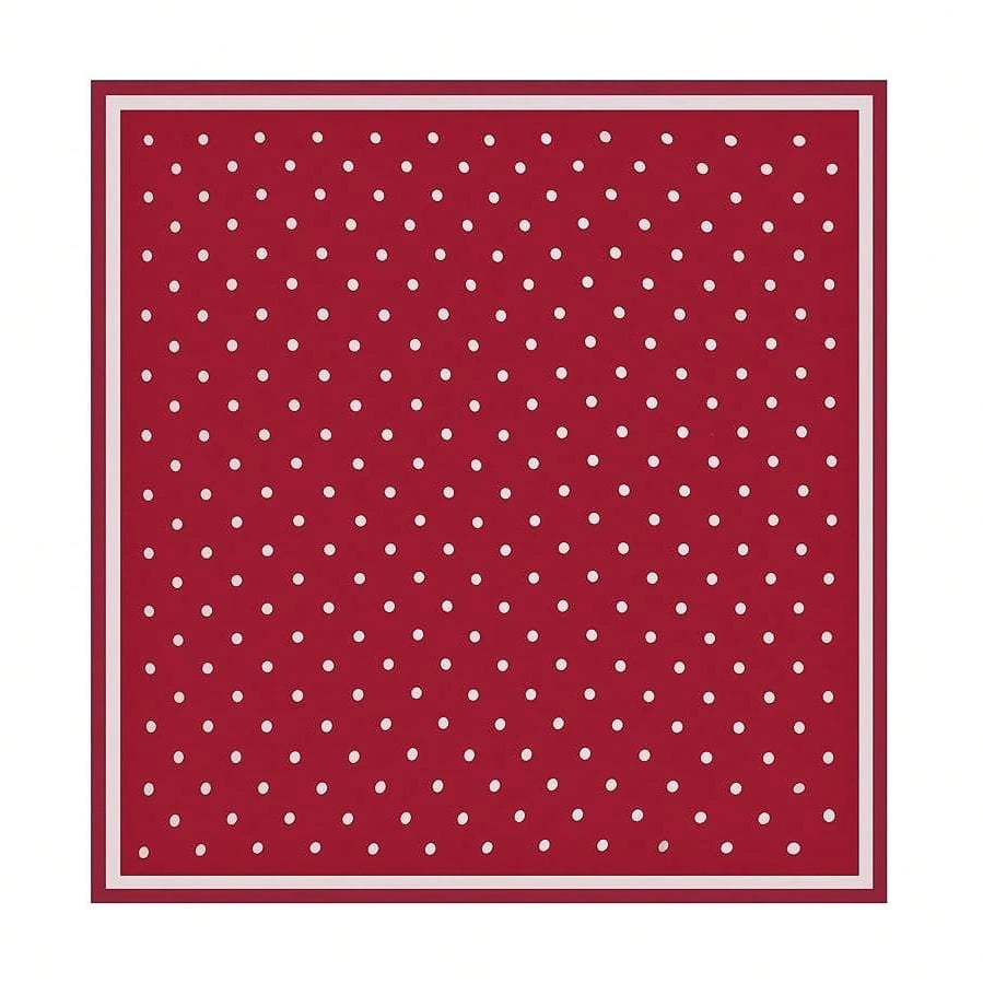 Classic Red Polka Dot Square Scarf – Retro Chic Vintage Accessory