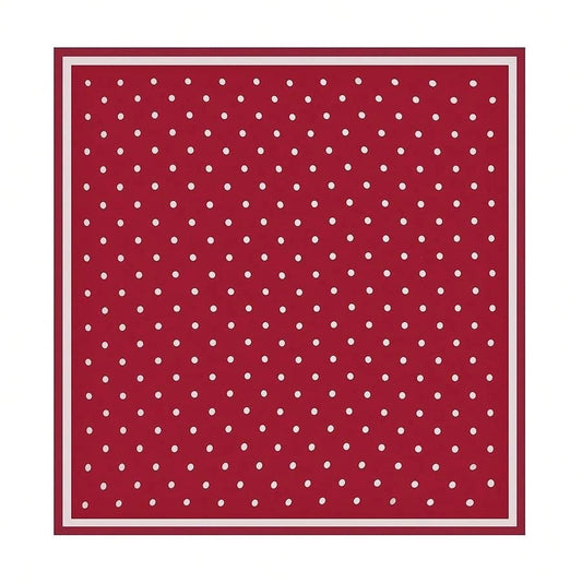 Classic Red Polka Dot Square Scarf – Retro Chic Vintage Accessory