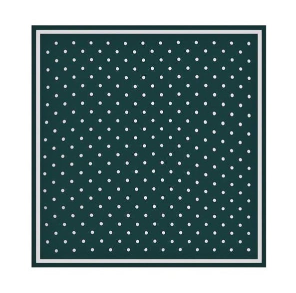 Classic Green Polka Dot Square Scarf – Retro Chic Vintage Accessory