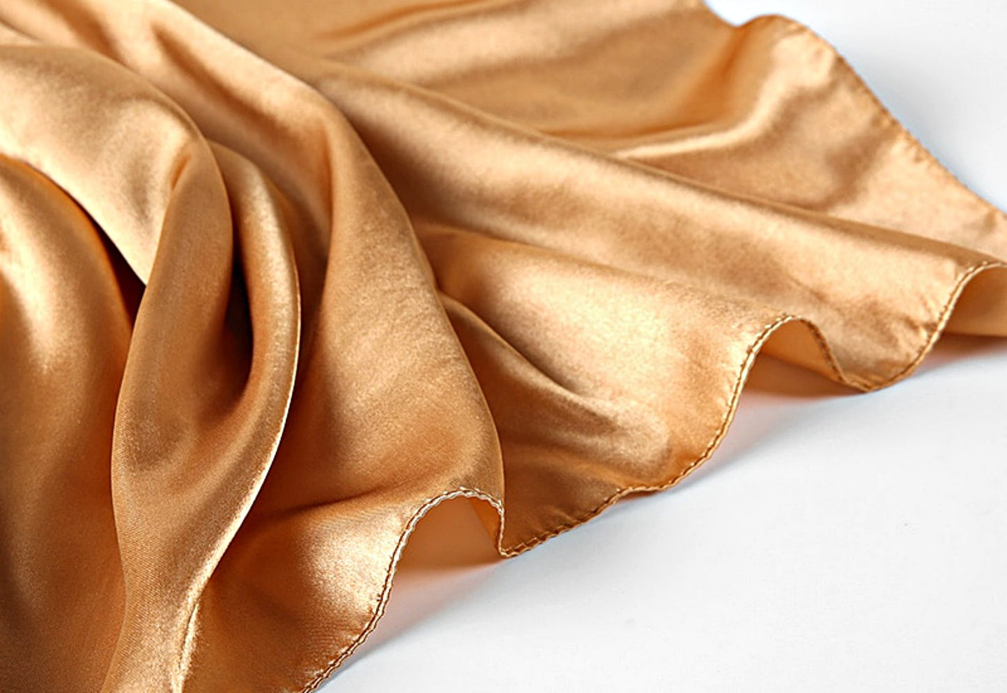Beige Satin Scarf 90×90 cm – Neutral Silk-Feel Square Scarf | Elegant Beige Hijab, Headscarf & Hair Wrap