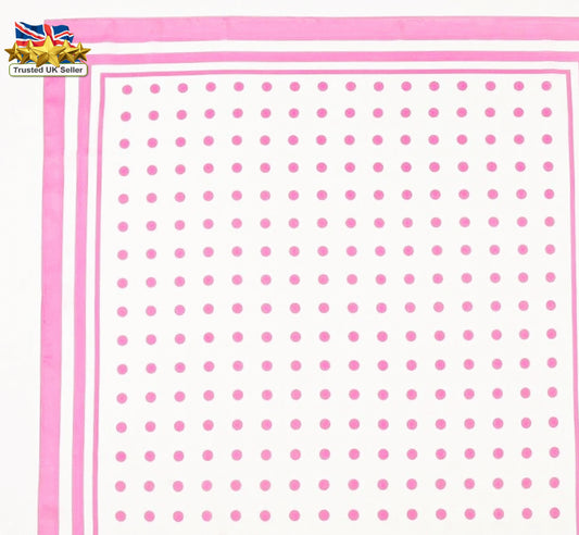Polka Dots scarf,Polka Dots Bandana,Pin-Up Girl Scarf,Pink Polka Dots scarf,Polka Dots white scarf,Polka dots Pink scarf