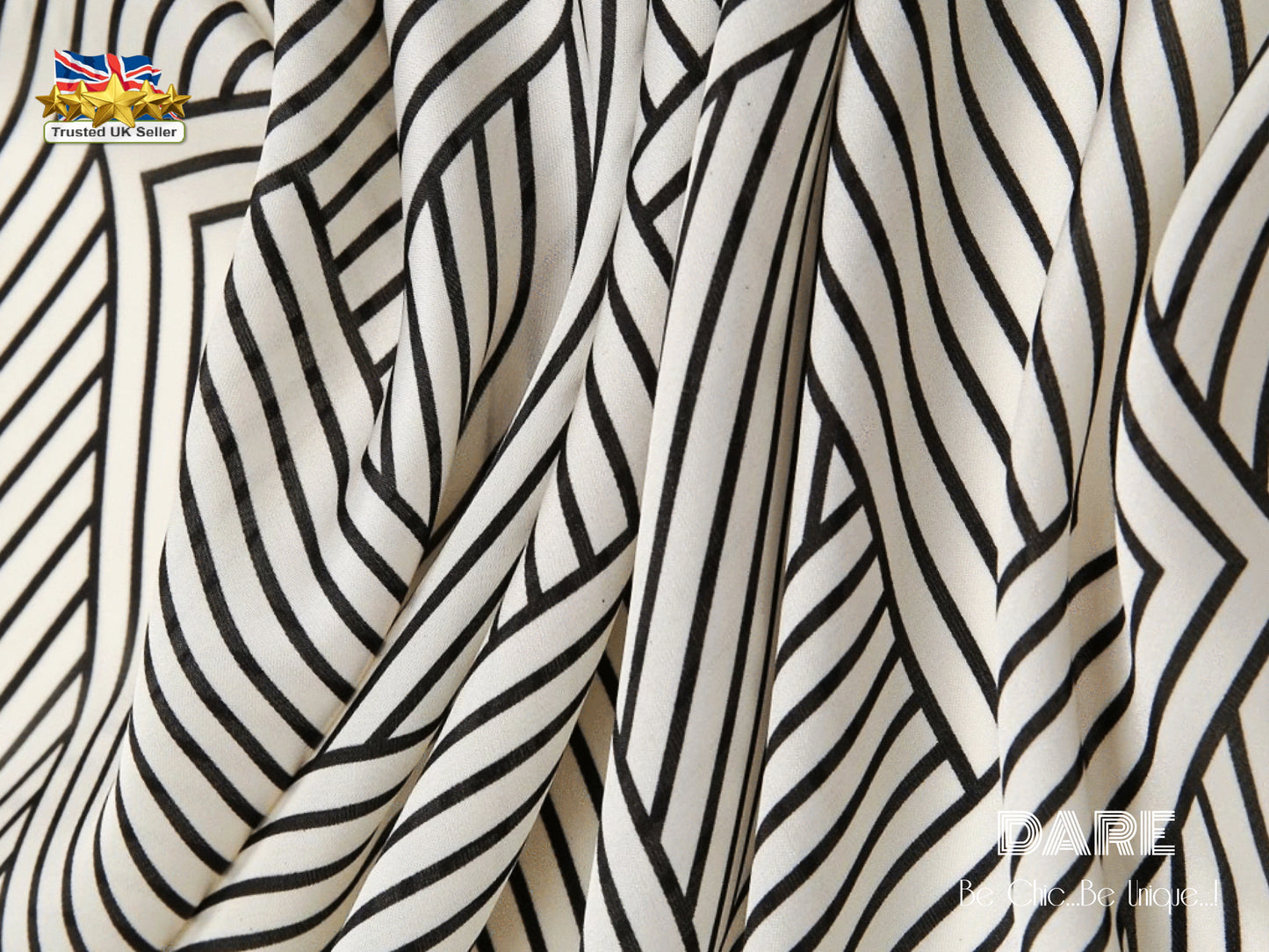 White Square Scarf with Black Stripes | Minimalist Chic | Timeless Classic | Christmas Gift Idea