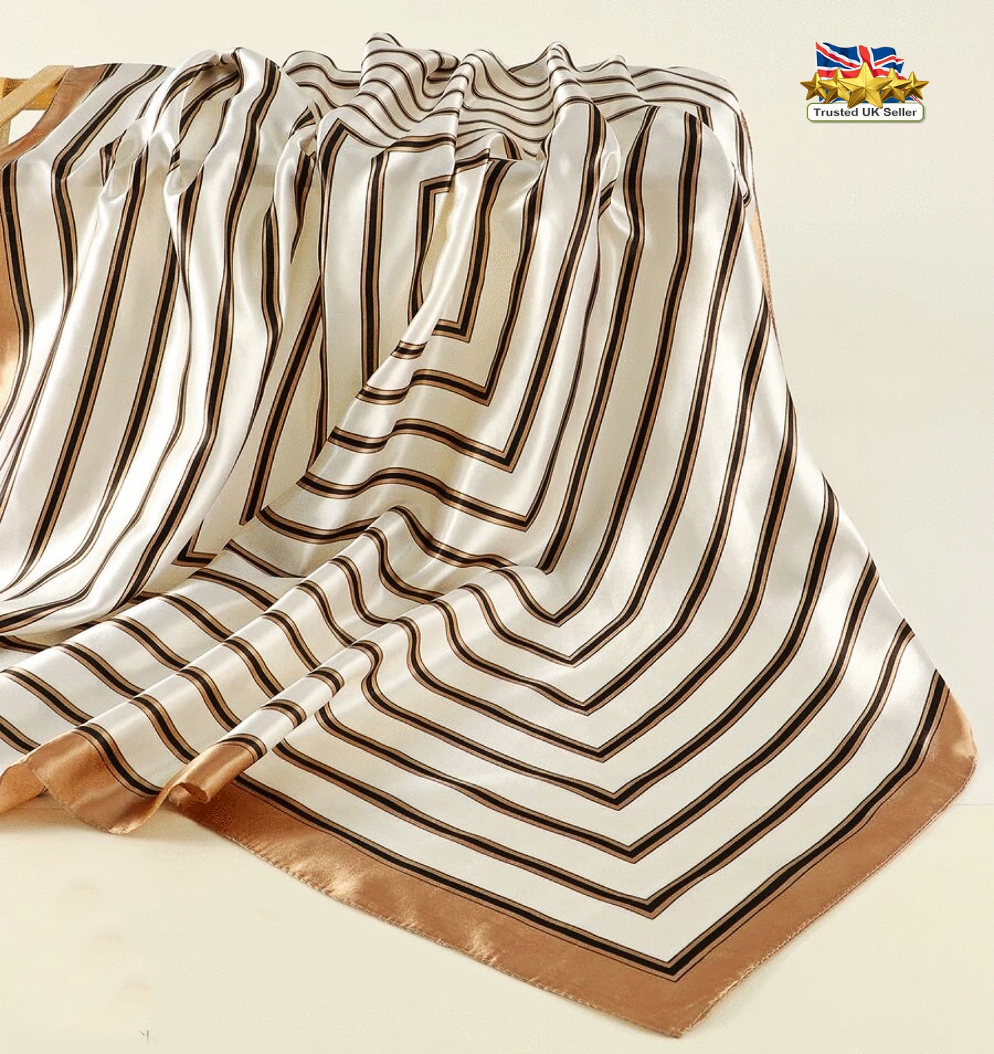 Striped Silk Scarf – Elegant, Bold &amp; Timeless