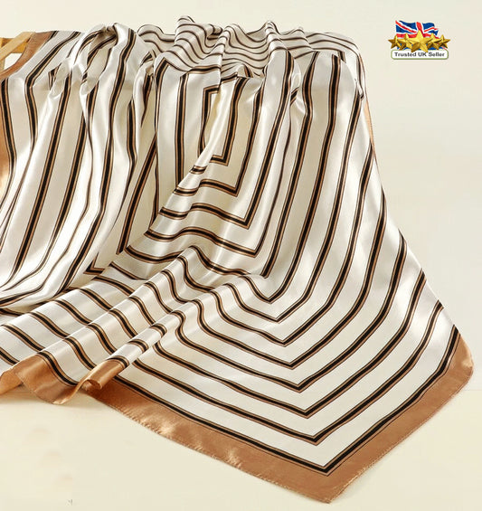 Striped Silk Scarf – Elegant, Bold &amp; Timeless