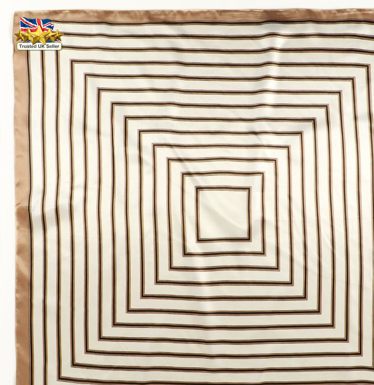 Striped Silk Scarf – Elegant, Bold &amp; Timeless