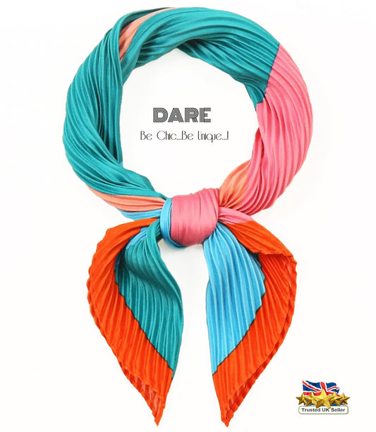 🌈 Rainbow Geometric Pattern Scarf – Statement Style with a Bold Edge