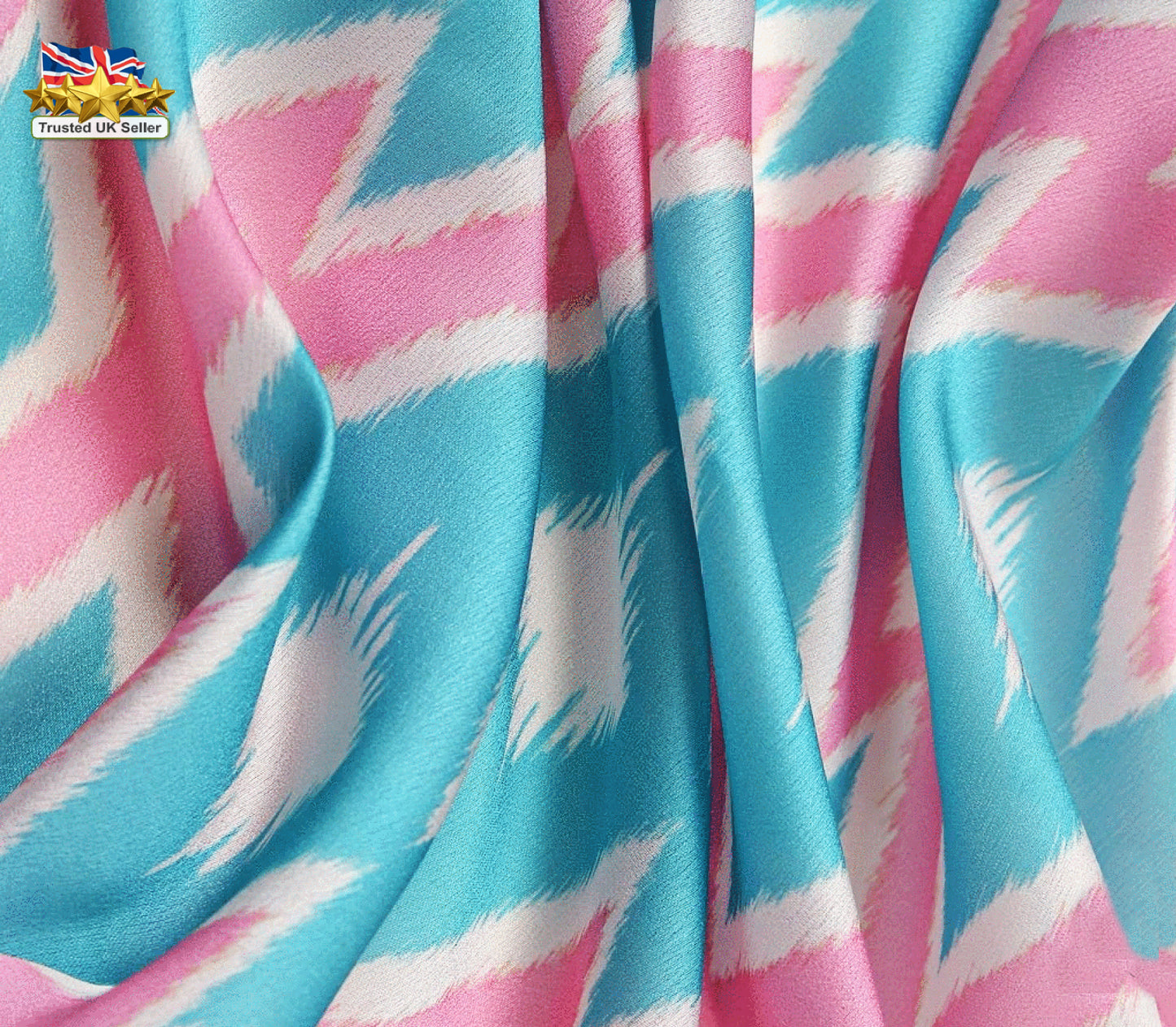 Vintage design Square Scarf – Elegant Geometric Print with Turquoise Border | 70cm Satin Silk Scar