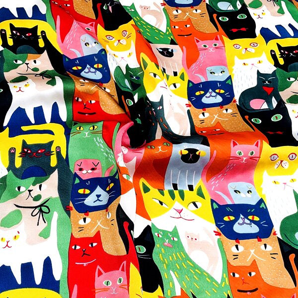 Colourful Cat-Print Satin Scarf – Cute, Fun & Stylish Accessory | Perfect Xmas Gift